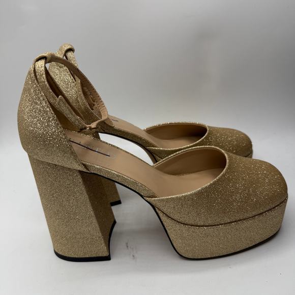Anthropologie x Silent d Women's Tailah Mary Jane Heels In Gold EU 40/US 9.5 - Picture 2 of 10